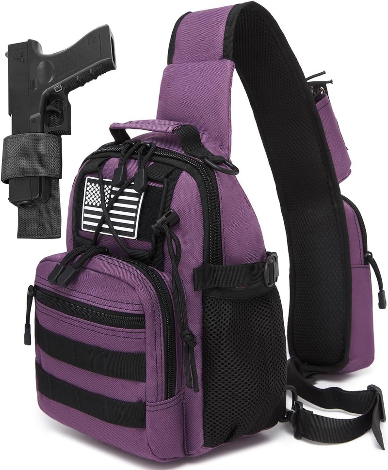 ATBP Small Tactical Holster Sling Backpack Accessories Shoulder Pouch Water Bottle & Radio Holder Crossbody Bag for Men - Image 1